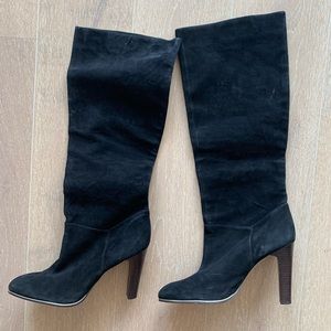 Leather designee heel shoes